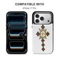 thumbnail image 5 of Ethiopian Cross Framed Leather Wallet Case for iPhone 14 Plus Wallet Case Card Holder Flip, 5 of 8