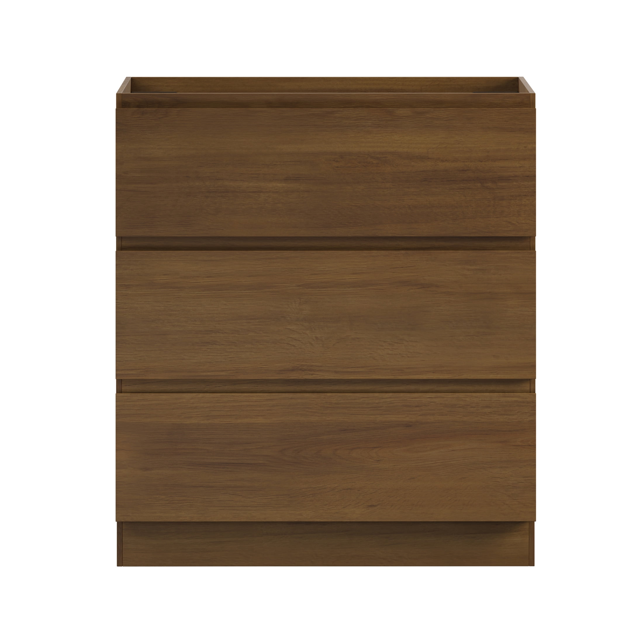 Liberte 30" Freestanding Bathroom Vanity Cabinet without Top in Brown Oak
