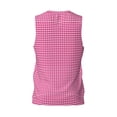 thumbnail image 2 of Rocae Pink Gingham for Men's Basketball Jersey Lightweight and Breathable Athletic Tank Top,Quick-Drying Sports Jersey XX-Large, 2 of 9
