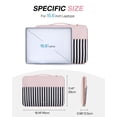 thumbnail image 3 of BAGSMART Laptop Sleeve Case for 15.6" HP, Dell, Acer Aspire, Asus Notebook, Protective Soft Padded Zipper Cover Carrying Computer Bag, Compatible with 16" MacBook Pro, Pink Stripes with Handle, 3 of 10