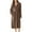 Coffee, variant on Women's Belt Fleece Bath Robe Comfy Home Calf Length Loungewear Chic Bathrobe Billowy Drop Shoulder Coffee Medium-Large