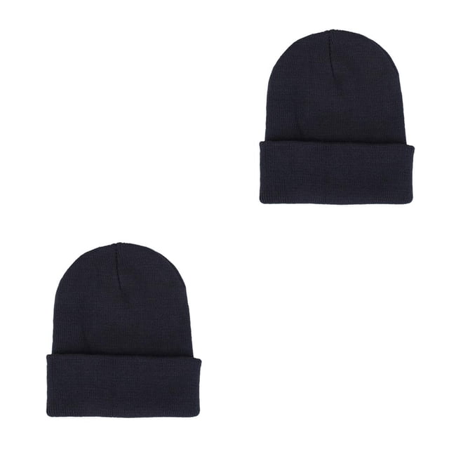 Sonducket Gorros Beanie Gorros de punto Skullcap Accesorios para el cabello a prueba de viento Gris oscuro Gris oscuro 2piezas