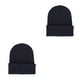 thumbnail image 1 of Minnieouse Beanie Hat Gorros de punto Gorro de calavera ajustable Manga de moda Hilado multifuncional Accesorios para el cabello a prueba de Gris oscuro 2piezas, 1 of 6