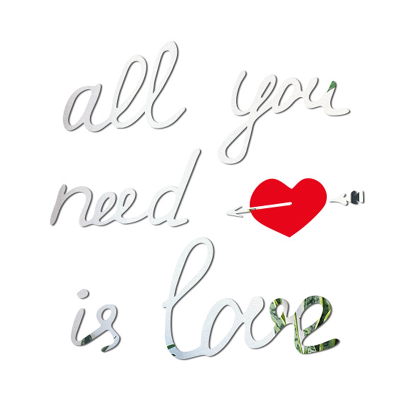 Papaba Mirror Sticker,1 Set Mirror Sticker Decorative Threedimensional