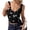 Black, variant on Summer Floral Print Sleeveless Women Slim Fit Ruffle Tank Tops
