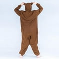 thumbnail image 4 of Onesie Pajamas for Women Men Kawaii Animal Fuzzy Hooded Romper Loungewear Adults One Piece Winter Sleepwear, 4 of 6