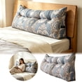 thumbnail image 2 of Leeye Lumbar Pillow Triangular Headboard Home Reading Back Support Sitting Up Bed Large Bolster Positioning Bedrest Removable Cover White for Sofa Couch Bedroom Living Room, 2 of 4