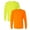 Mixed Color 2 Pcs, variant on Hign Visibility Unisex Safety Cotton Long Sleeve Work T-Shirt, Pack Of 2 (Safety Green and Orange, L)
