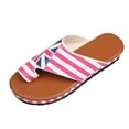 thumbnail image 4 of Sandalias con punta plana y tacón inclinado con estampado de girasol y Día de la Independencia para mujer Wmkox8yii  hj789, 4 of 7