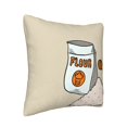 thumbnail image 2 of Square Throw Pillow Covers with Core, Cartoon Wheat Flour Pattern Pillows for Sofa Beds, 18"x18", 2 of 9