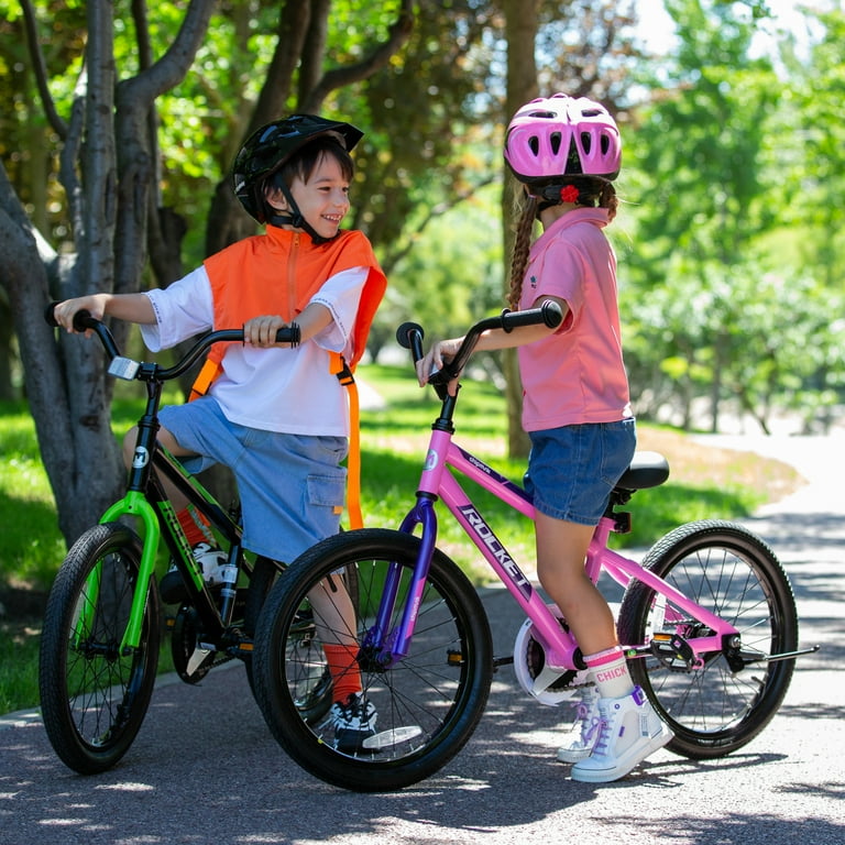 RoyalBaby Rocket 18 Inch Bicycle with Training Wheels for Toddlers Unisex Ages 7 9 Years black