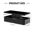 thumbnail image 6 of Spurgehom Contemporary Coffee Tables for Living Room, LED Coffee Table with Rounded Corner in 16 Colors, High Gloss 2 Tiers Table with Hidden Power Supply, 6 of 7