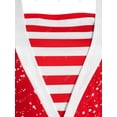 thumbnail image 3 of Vestir de manga más el tamaño de copo de nieve Noel larga a rayas Rosegal Vestidos Estampados Tallas Grandes, 3 of 5