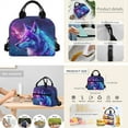 thumbnail image 5 of SEANATIVE Galaxy Wolf Backpack Lunch Bag and Pencil Case Pouch, (Set of 3), 5 of 7