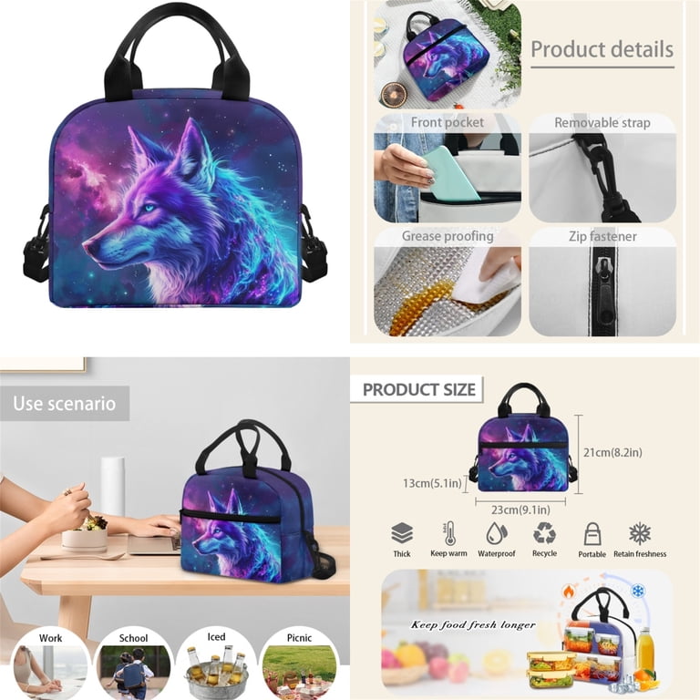 SEANATIVE Galaxy Wolf Backpack Lunch Bag and Pencil Case  display picture 3