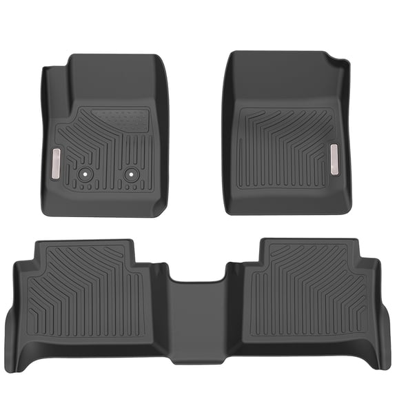 RVNI TPE Rubber for 2015-2022 Chevy Colorado/GMC Canyon Crew Cab Floor Mats Set, All-Weather Protection