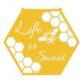 thumbnail image 1 of Letrero colgante de colmena de abejas, letrero de abejas de acero inoxidable, colgantes de arte de pared (oro C) Tmvgtek Libre de BPA, 1 of 7