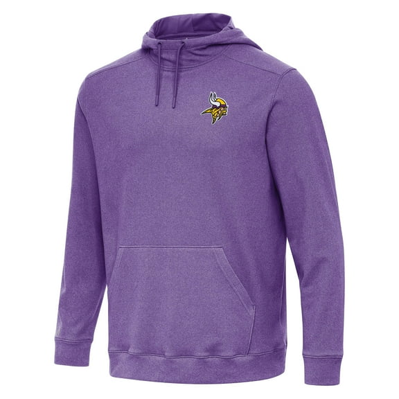 Men's Antigua Heather Purple Minnesota Vikings Cloud Pullover Hoodie