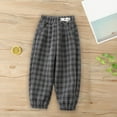 thumbnail image 2 of Diufon Toddler Boys Girls Warm Pants Fall Winter Plaid Printed Cotton Thickened Cropped Pant Trousers with Pockets, 2 of 7