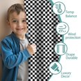 thumbnail image 3 of Blackout Kids Curtains,Black and White Small Checkered Pattern Childrens Insulated Curtains Set Of 2,Bedroom Essentials,Toddler Room Decor 42"x54", 3 of 5