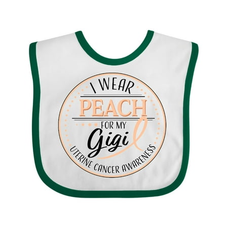 

Inktastic I Wear Peach for my Gigi - Uterine Cancer Awareness Gift Baby Boy or Baby Girl Bib