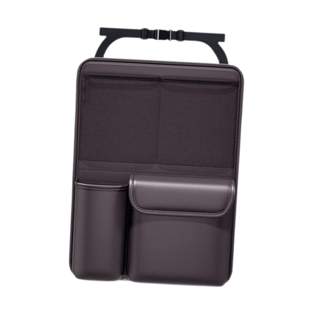 Organizador genérico para asiento trasero de coche, fácil instalación, universal para coches. Marrón