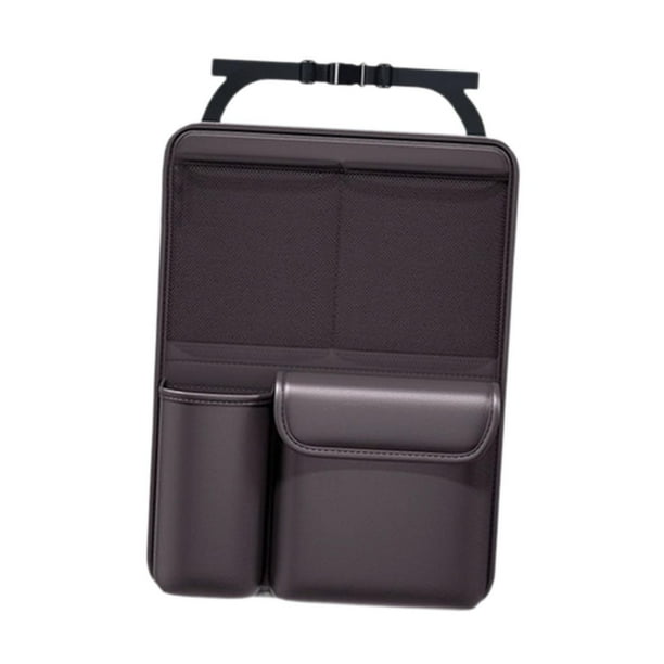Organizador genérico para asiento trasero de coche, de piel sintética, para vehículos todoterreno. Marrón