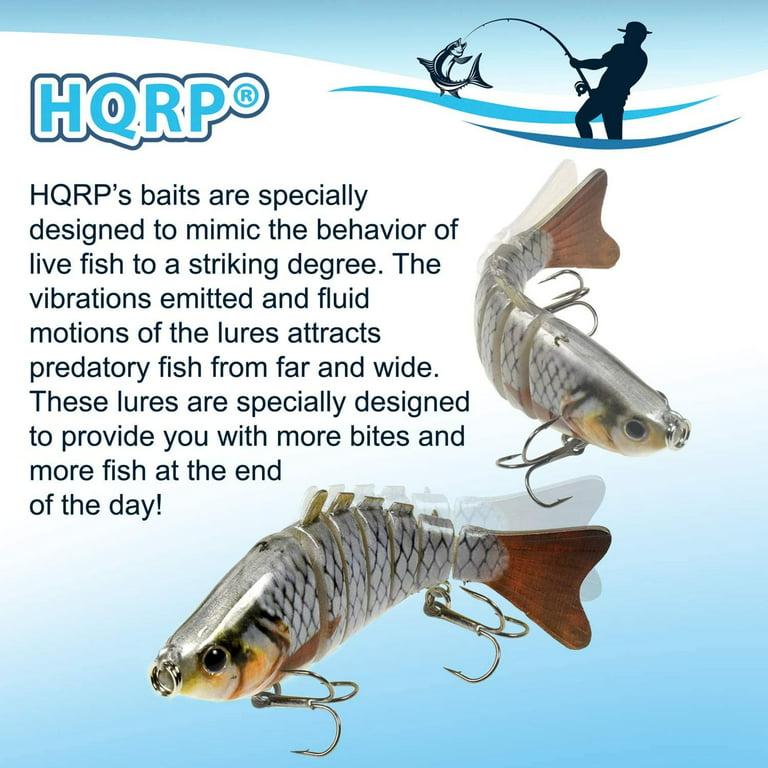 HQRP Fishing Lures Freshwater Lakes River Saltwater Sea Ocean Fish Baits Tackle for Bass Bluegill Bream