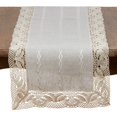 thumbnail image 2 of Saro Lifestyle Poly Blend Table Runner with Embroidered Lace Design, 2 of 4