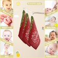 thumbnail image 3 of Dreamtimes Merry Christmas Baby Muslin Washcloths Face Towel, Red Snowflake Grass Burp Cloths Cotton Wipes 5 PCS Infant Wash Cloth for Newborn Boys Girls 12x12 inches, 3 of 7