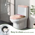 thumbnail image 5 of HELLHERO Polyester Fabric Toilet Cover Set & Dustproof Bathroom Toilet Lid Cover Set & Elastic Edge for Bathroom Supplies Elastic Bottom, 5 of 8