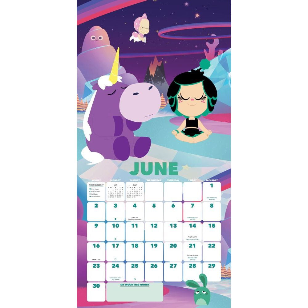 2018, Calendar for sale online Hasbro Inc. Hanazuki Full of Treasures 2019 Wall Calendar by Inc 