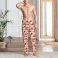 thumbnail image 2 of Logiee Love dachshund dogs Print Pajama Pants for Men,Men’s Pajama Bottoms,Mens PJ Pants with Pockets & Button Fly-Small, 2 of 6