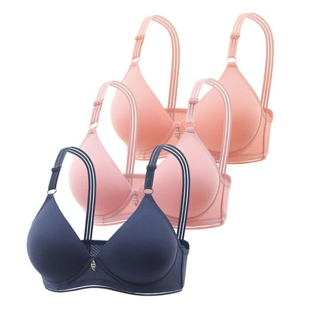 Plunge V Bras for Women Push Up Anti Sagging Bralettes Push Up Comfort Soft Seamless Bras Wireless Snap Closing Bra