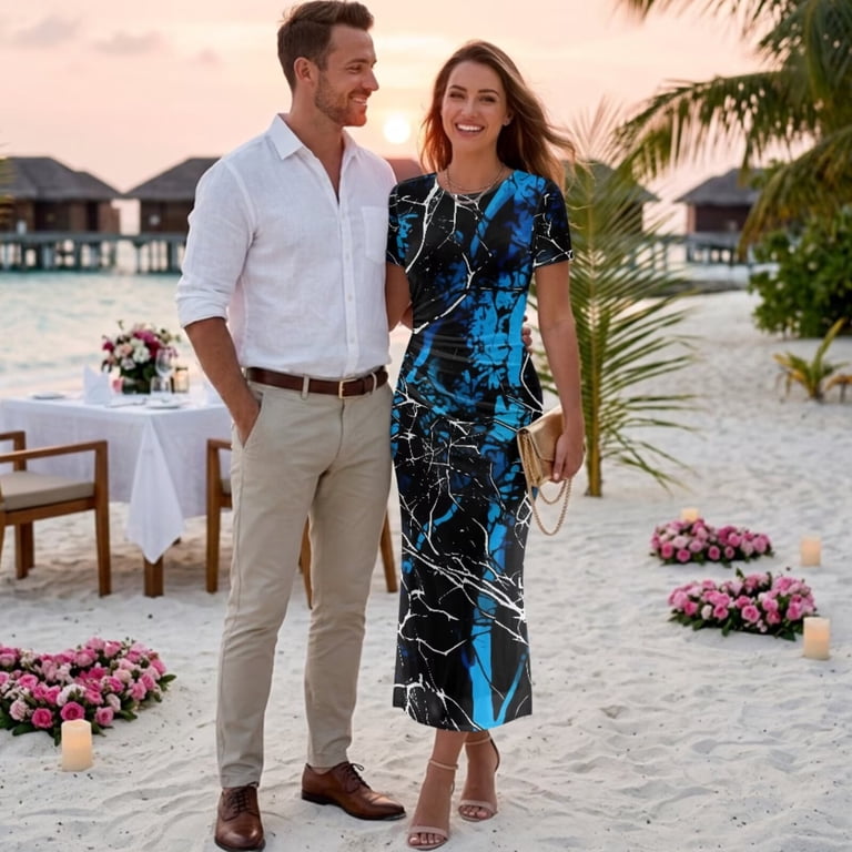 blue camouflage dress Psesaysky Print Couple Hawaii Luau Party Outfit,His and Her Beach Match Clothes,Mesh Pencil for Womens,Long Sleeve Shirts for Size:4 (AU) Scoop neckline adds a formal shoes Nikita Chiffon Twist Shawl