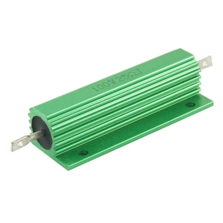 Ohm 25 Watt Wirewound Resistor - Unique Bargains 100W 25 Ohm Screw Tap Mounted Aluminum Housing Wirewound Resistor