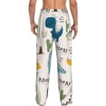 thumbnail image 3 of Goofa Childish Dinosaur Printed Soft Pajama Pants for Men, Wide Leg Comfy Casual Lounge Yoga Pants-Small, 3 of 9