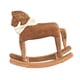 thumbnail image 4 of Adorno de caballo mecedor de diseño retro, centro de mesa para inauguración de la casa, caballo de madera tallado marrón, 4 of 9