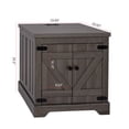 thumbnail image 6 of MINCETA End Tables with Charging Station,25" Farmhouse Wooden Sofa Side Table with Storage,Square Adjustable Shelf End Table for Living Room,Espresso, 6 of 6