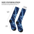 thumbnail image 5 of Socks Calf Pressure Socks Breathable Moisture Absorbent 11.8in×7.9in Full Print Designed For Hiking Walking Sports Royalblue Marble_1 2 Black-2, 5 of 8