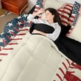 thumbnail image 4 of jejeloiu Cartoon Baseball Print 7-Piece Twin Bedding Sets,Shabby American Flag Bedding Comforter Set For Ball Gamer Reversible, 4 of 8