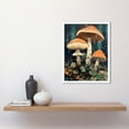 thumbnail image 2 of Mushroom Fungi Watercolour Painting Magical Forest Pastel Clover Field Kitchen Art Print Framed Poster Wall Decor 12x16 inch, 2 of 5