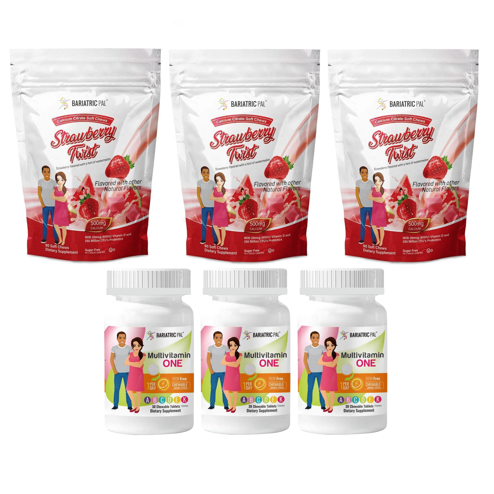 Gastric Bypass Complete Vitamin Pack Chewables Size 3Month Supply