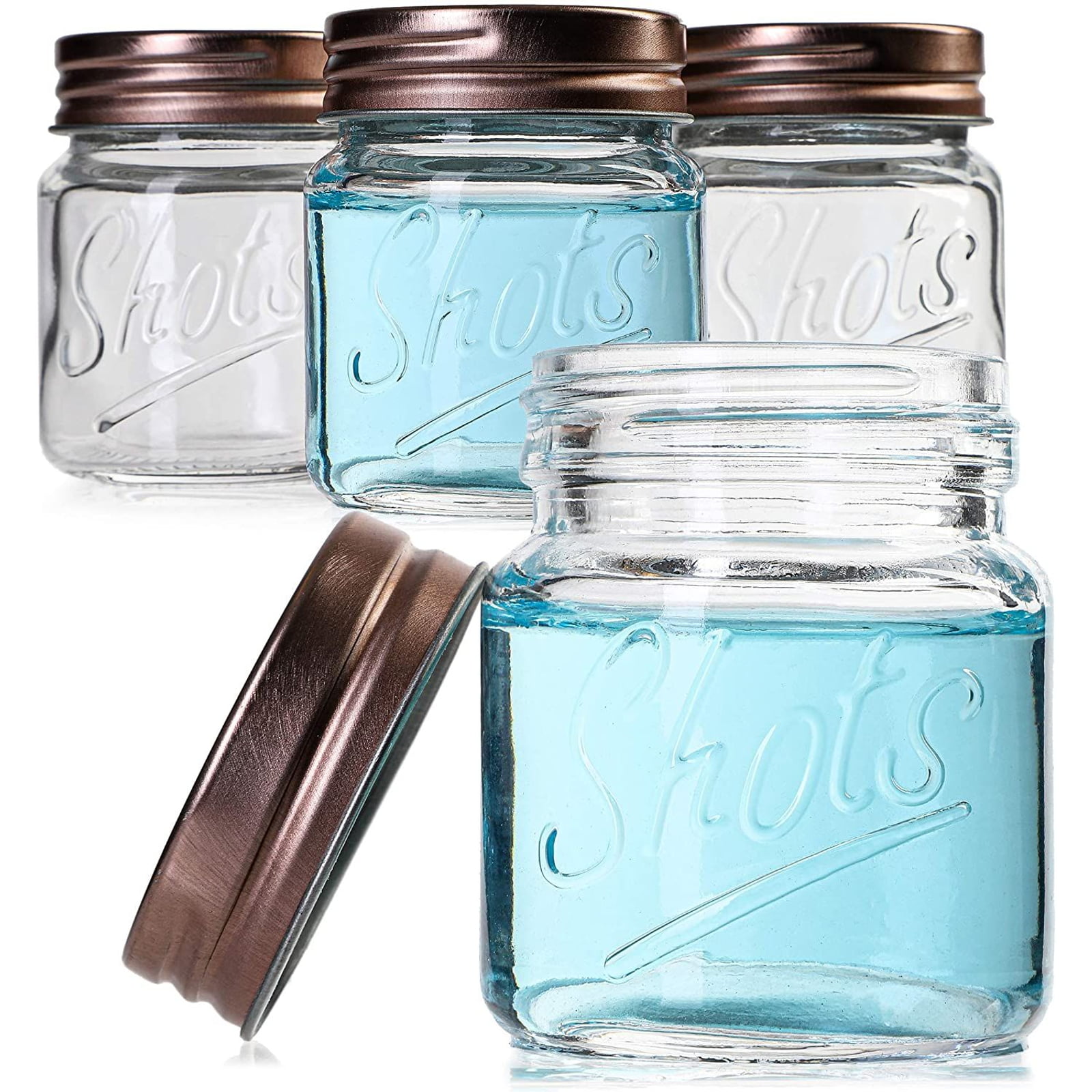 and Mrs Set of 12 Fashioncraft Mr Mini Glass Mason Jars for Wedding Decor 3.5 