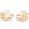 thumbnail image 2 of vidaXL Solid Pinewood Patio Lounge Set 4 Piece with Cushions Multi Colors, 2 of 40