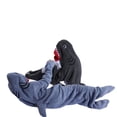 thumbnail image 3 of Saco de dormir con tiburón, delfín y ballena 2024, manta de forro polar esponjoso, pijama de una pieza para niños y adultos, manta con capucha de animales de dibujos animados, 3 of 6