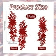 thumbnail image 2 of 2 Pairs 4Pcs Red Embroidery 3D Flower Applique Vintage Embroidered Lace Appliques Sew On Soild Floral Polyester Patches for Sewing Making Dresses Clothes Wedding Decoration DIY Bags Craft 2pairs Red, 2 of 9
