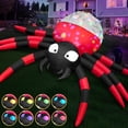 thumbnail image 1 of Araña inflable de Halloween de 12 pies con luces LED giratorias, 1 of 7
