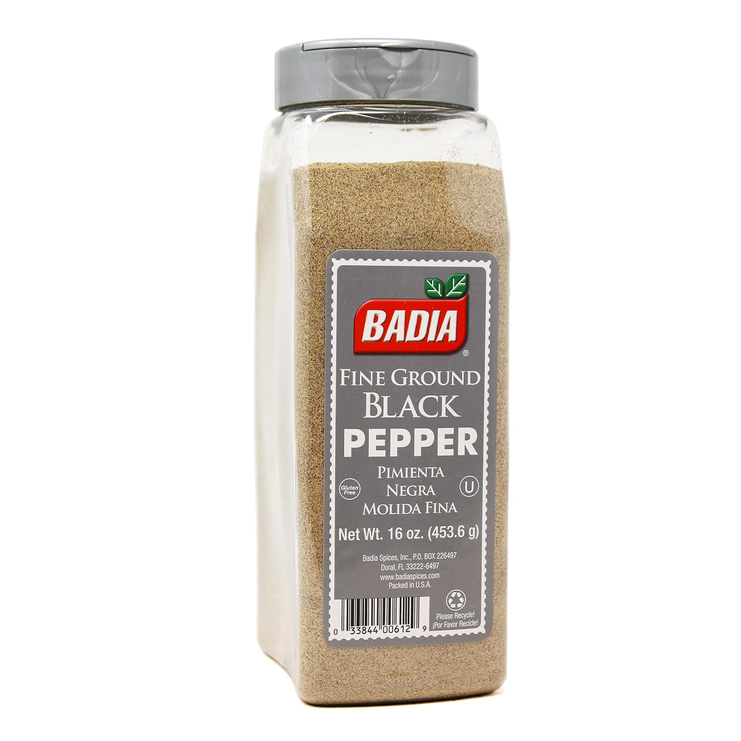 Pack of 6, Badia Black Pepper, 16 oz
