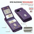 thumbnail image 3 of Allytechgroup Case Compatible with Mag-safe for Google Pixel 9A,RFID Blocking 2 in 1 Detachable PU Leather Magnetic Wallet Case with Credit Card Slots Kickstand Shockproof Cover, Purple, 3 of 7